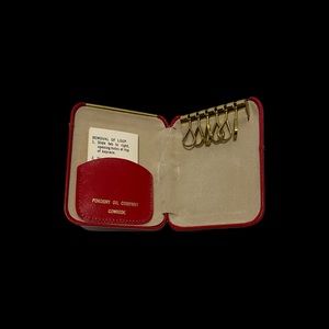 Vintage 1960’s Red Hard Case Key-Tainer NOS